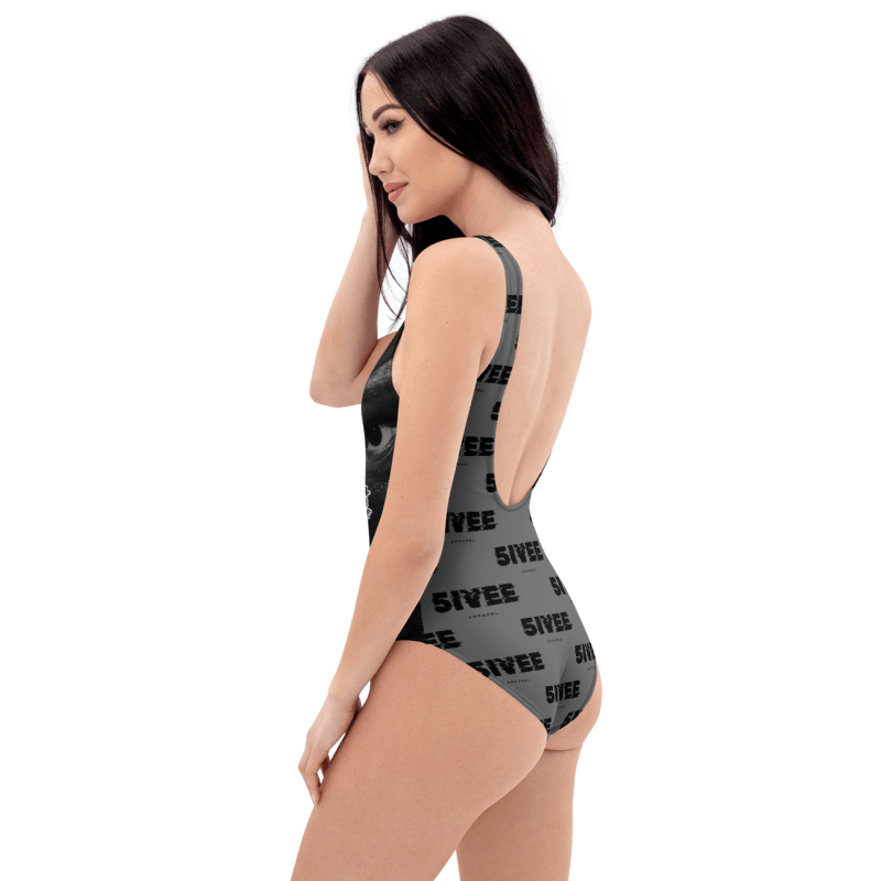 Grey one piece swimwear